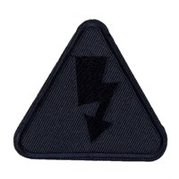 Термоаппликация №4721В треугольник с молнией синий 6*6.5см 127129