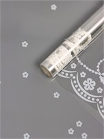 Пленка прозрачная, с рисунком, д/цветов и букетов «Бусы» Белый 0.7*8.2м 127284