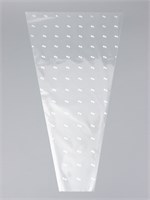 Пакет д/цветов, конус «Алиса», 34*60см, прозрачный, в горох, МИКС 127285