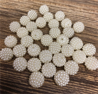 Бусины Шамбала пластик 14мм, 10шт цв молочный 127308