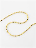 Бусы на нитях, 4мм, 1м, цвет золотой 127465