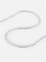 Бусы на нитях, с голографией, 3мм, 1м, белые 127466