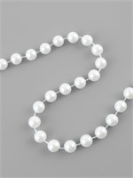 Жемчуг на нитях, 10мм, 1м, белый 127467