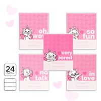 Тетрадь в линейку 24л, обложка мелованный картон, «Коты аристократы» 1шт 127476