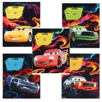 Тетрадь в линейку 12л, МИКС, обложка мелованный картон, «Тачки» 1шт 127545