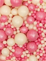 Кондитерская посыпка с мягким центром «Жемчуг», бело-розовая, 50гр 127603