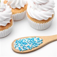 Посыпка кондитерская с мягким центром «Бисер»: белая, голубая, 50гр 127606