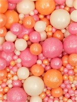 Кондитерская посыпка с мягким центром «Жемчуг» персиковый, розовый, белая, 50гр 127611