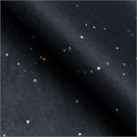 Бумага упаковочная тишью, «Конфетти», чёрная, 50*66см 1 лист 127642