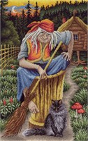 Панна н-р д/вышивки Золотая серия Баба Яга вс-0801  11649