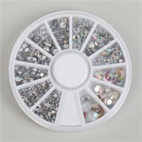 Стразы д/декора, 12 ячеек, 1.5/2/2.5/3мм, голографические 16972