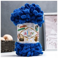 Пряжа Alize Puffy 100% Микрополиэстер 100гр №590, синий 127765