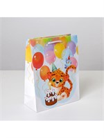 Пакет подарочный ламинированный, «С Днём рождения», MS 18*23*8см 127802