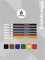 Фломастеры 6цв ErichKrause light, в футляре с европодвесом 128037
