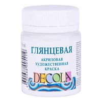 Акрил краска глянцевая белая 50мл Decola 23202