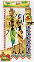 Панна н-р д/вышивки Африка Женщины и керамика НМ-0740 19*32см 301