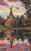 Панна н-р д/вышивки Цветы заката тают в небе ЦМ-1484 16*26см ( лонгстич) 101434