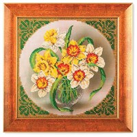 Радуга бисера н-р д/вышивки юв.бисером Нарциссы 20,5*20,5см В-419  6817