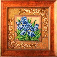 Радуга бисера н-р д/вышивки юв.бисером Озорные ирисы 20,5*20,5см В-409 6042