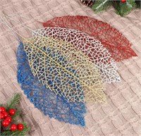 Ветка д/декора березовый лист блеск 14*28см  25027