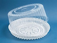 коробка круглая пластик для тортов 28*12,5см 