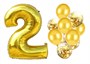Н-р воздушных шаров цифра 2 фольгир. 32", 6 прозр. с конфетти 12", 6 латекс. 12", цвет золото 5163 - фото 10955