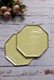 Н-р одноразовых тарелок 10шт, размер 18,3 см, цвет желто-зеленый - фото 11197