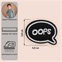 Термоаппликация «Oops», 4,8 × 3,8 см, цвет чёрный 16092 - фото 11403