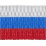 Лента ременная, стропа 40 мм 3569 рис. 8516 бело-сине-красный 1м 104384 - фото 15479