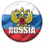 Наклейка на авто круг "RUSSIA (герб)", 100*100 мм 104713 - фото 16084
