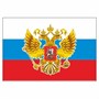 Наклейка на авто "Флаг России с гербом", 150*100мм 104721 - фото 16091