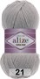 Пряжа Alize cotton gold 55% хлопок/45% акрил №21 Св.серый 106255 - фото 18072