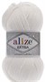 Пряжа Alize Extra 90% акрил/10% шерсть 100гр/220м №55 Белый 106394 - фото 18603