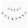 Гирлянда-флажки на ленте 16,5*11,5см "Happy Birthday" 3,2м Цв.белый 109611 - фото 22381