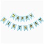 Гирлянда-флажки на ленте 16,5*11,5см "Happy Birthday" 3,2м Цв.голубой 109612 - фото 22382