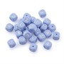 Бусина силиконовая куб с буквой " O " цвет голубой 12 мм - фото 22588