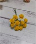 Розочки бумажные 1,2см на стебельке,желтые уп.10шт  110274 - фото 23173