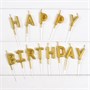 Набор свечей happy birthday по буквам металлик  110702 - фото 23647