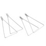 Основа для сережек-треугольников 4,5*3,4см 2 пары цв. серебро 110064 - фото 24036