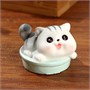 Котик в тазике мини-фигурка 2,6*3,8см, цв серый 111915 - фото 24970