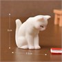 Кошка белая сидит мини-фигурка 3*3,5см 112402 - фото 25621
