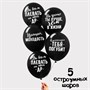 Шар латексный 12" «Оскорбительные», н-р 5шт, черный 112605 - фото 26085