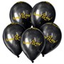 Шар латексный 12" HBD, пастель, н-р 5шт, черный 112684 - фото 26157
