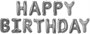 Н-р фольгированных шаров букв "Happy Birthday" 16" цвет серебро 113149 - фото 26590