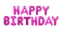 Н-р фольгированных шаров букв "Happy Birthday" 16" цвет фуксия 113151 - фото 26592