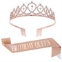 Н-р праздничный тиара и лента "Birthday Queen", цв розовый 113249 - фото 26630