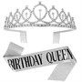 Н-р праздничный тиара и лента "Birthday Queen", цв серебро 113251 - фото 26634