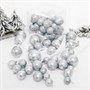 Н-р елочных шаров пластик 37шт, 4 - 8 см, цвет серебро - фото 27956