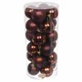Н-р елочных шаров пластик 24 шт, 8 см, цвет коричневый - фото 28453