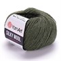 Пряжа YarnArt Silky wool 35% шелк/65% шерсть 25гр №346 Хаки 118682 - фото 33493
